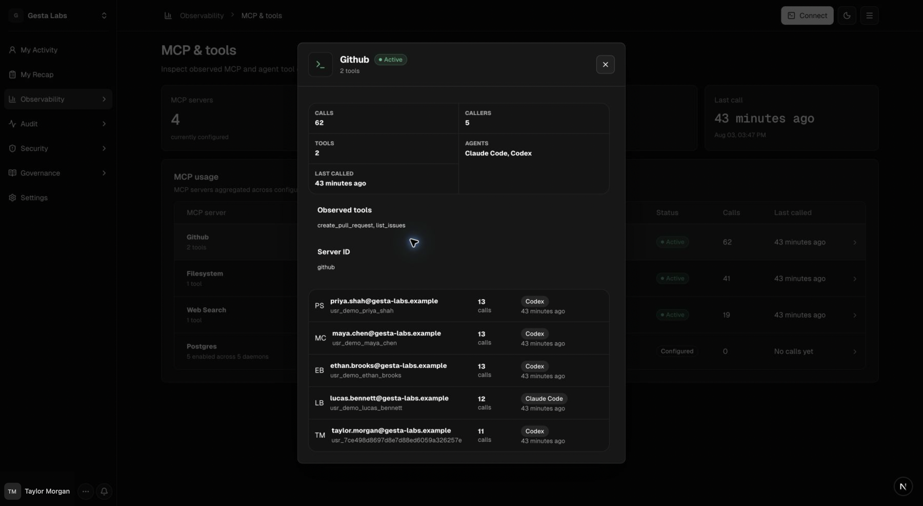MCP server details